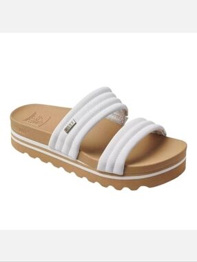 Reef Kaia Women's 2 Bar Summer Sandals Off White Size 8